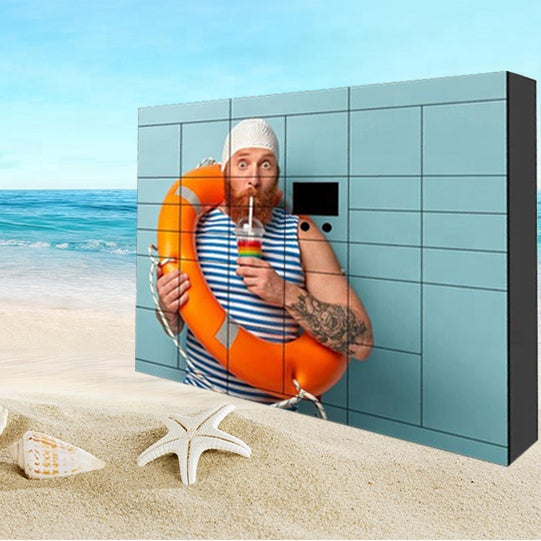 Outdoor waterproof beach lockers with mobile phone charging High quality anti-rust and anti-corrosion low voltage