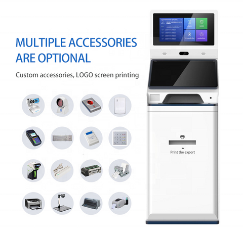 32 Inch Touch Screen Self-service ticket machine Hotel Restaurant ordering touch ticket dispenser for queue ticketing printing