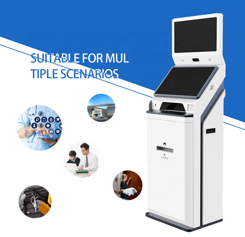 32 Inch Touch Screen Self-service ticket machine Hotel Restaurant ordering touch ticket dispenser for queue ticketing printing