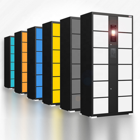 automated smart large outdoor credit card payment mail rental phone charging baggage storage locker with remote control