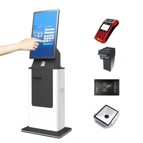 32 Inch Touch Screen Self-service ticket machine Hotel Restaurant ordering touch ticket dispenser for queue ticketing printing