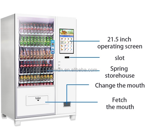 Hot Selling 24 Hours Large Capacity Automatic Combo Snacks Drinks Food Vending Machine