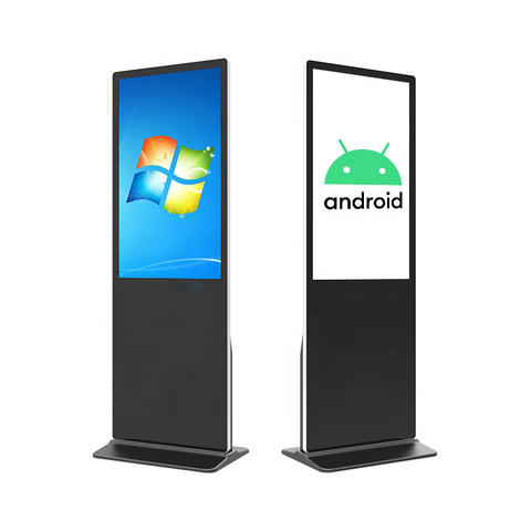 Floor Standing Indoor 43 Inch LCD Advertising Display Touch Interactive Screens AD Kiosk Stand Alone Digital Advertising Machine